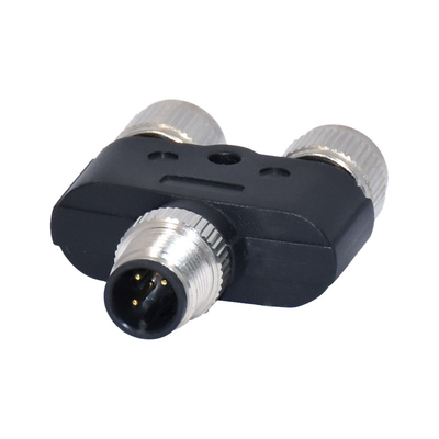 Stiftweibliches männliches wasserdichtes Kabel-Verbindungsstück des Sensor-IP68 M12 Y des Slitter-3 - 12