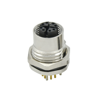 Platten-Berg-Verbindungsstück-wasserdichtes Verbindungsstück Front PWBs M12 weibliches für Sensor