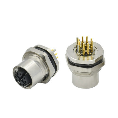 Platten-Berg-Verbindungsstück-wasserdichtes Verbindungsstück Front PWBs M12 weibliches für Sensor