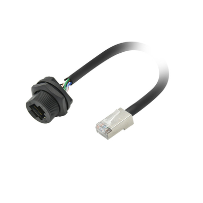 Netz 8 Pin Waterproof Rj 45 Jack Plastic Straight Male To weibliches Rj45 formte Kabel