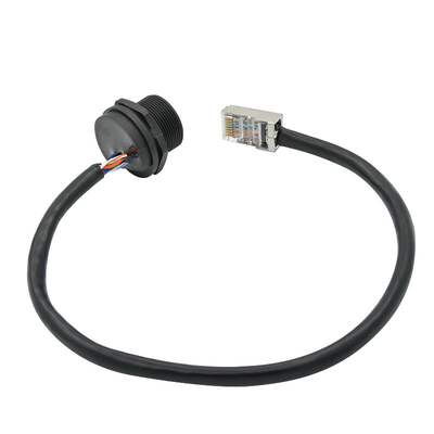 Netz 8 Pin Waterproof Rj 45 Jack Plastic Straight Male To weibliches Rj45 formte Kabel