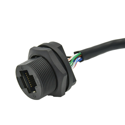 Netz 8 Pin Waterproof Rj 45 Jack Plastic Straight Male To weibliches Rj45 formte Kabel