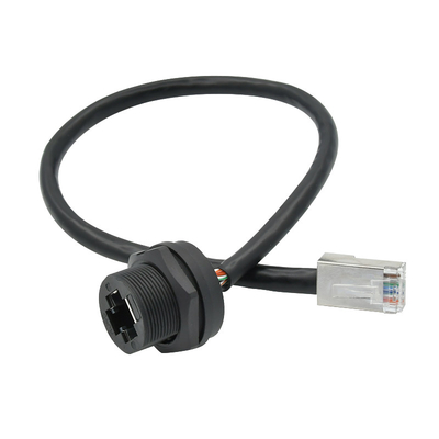 Schwarzes wasserdichtes IP67 Rj45 Ethernet-Verbindungsstück-wasserdichtes Draht-Verbindungsstück 8P8C