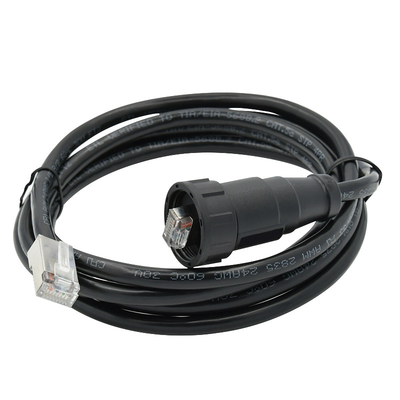 Mann zur männlichen wasserdichten Verbindungsstück-Schnellverriegelung 8P8C des Ethernet-Rj45 formte Kabel