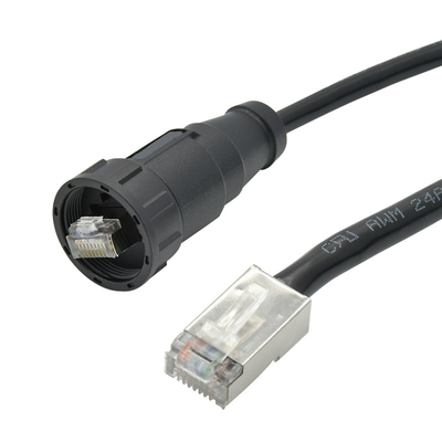 Mann zur männlichen wasserdichten Verbindungsstück-Schnellverriegelung 8P8C des Ethernet-Rj45 formte Kabel