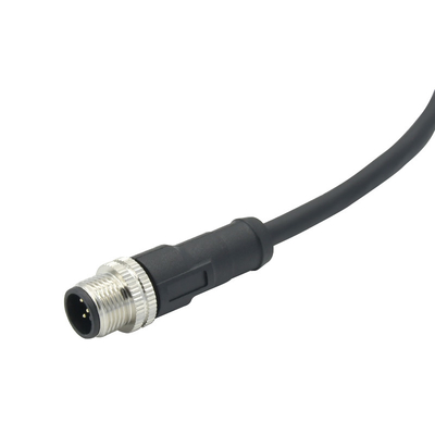 Wasserdichtes Schwarz-Kabel M12 3 Pin Connector Straight Plug Sensor, zum des Endverbinders freizugeben