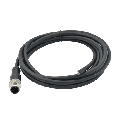 Wasserdichtes Schwarz-Kabel M12 3 Pin Connector Straight Plug Sensor, zum des Endverbinders freizugeben