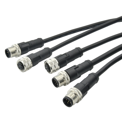 Wasserdichtes Verbindungsstück des Kabel-M12 Pin Solder b-D X Code-3 - 17/eine Schraubensicherung