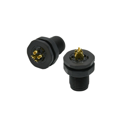 Kreis-Lötmittel M12 5 Pin Connector Panel Mounting Male verlegte wasserdichtes Verbindungsstück M12