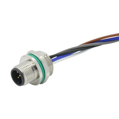 5 des Stiftm12 Platten-Bergdrahtseil Sensor-Verbindungsstück-A B D X männliches wasserdichtes Verbindungsstück M12
