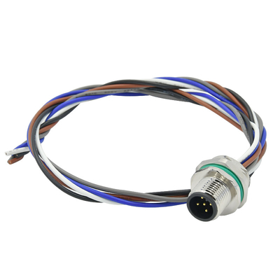 5 des Stiftm12 Platten-Bergdrahtseil Sensor-Verbindungsstück-A B D X männliches wasserdichtes Verbindungsstück M12