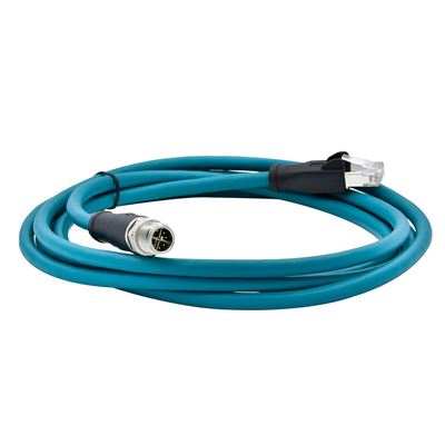 M12 zu den wasserdichten Verbindungsstücken des Kabel-Rj45 4/8 Kern Ethernet-Netzwerk Kommunikation