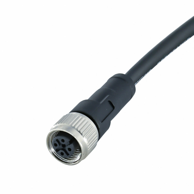 IP68 weibliches Kabel-Verbindungsstück des Mannm12 wasserdichtes Verbindungsstück-22AWG 24AWG 26AWG M12