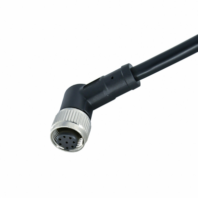 Sensor-Stromkabel M12 8 Pin Waterproof Wire Connector With Overmolded
