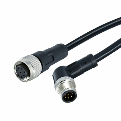 IP68 weibliches Kabel-Verbindungsstück des Mannm12 wasserdichtes Verbindungsstück-22AWG 24AWG 26AWG M12