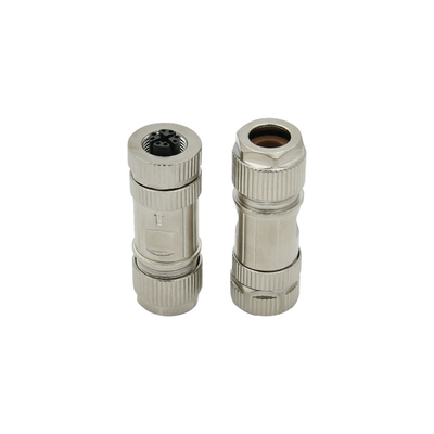 Industrieller M12 X-Code-Steckverbinder Metallkabelstecker und -buchse LAN 8-polig