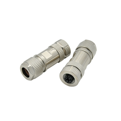 Industrieller M12 X-Code-Steckverbinder Metallkabelstecker und -buchse LAN 8-polig
