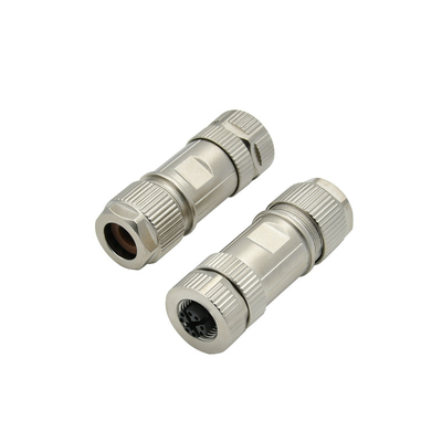 Industrieller M12 X-Code-Steckverbinder Metallkabelstecker und -buchse LAN 8-polig