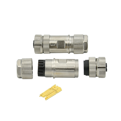 Industrieller M12 X-Code-Steckverbinder Metallkabelstecker und -buchse LAN 8-polig
