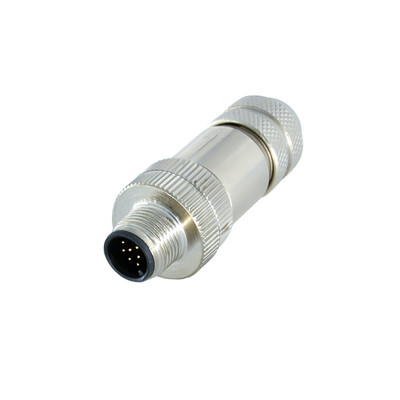 Montage Metall M12 wasserdichte Steckverbinder 12-poliger Stecker und Buchse verdrahtbar