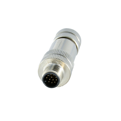 Montage Metall M12 wasserdichte Steckverbinder 12-poliger Stecker und Buchse verdrahtbar