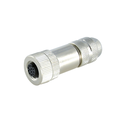 Montage Metall M12 wasserdichte Steckverbinder 12-poliger Stecker und Buchse verdrahtbar