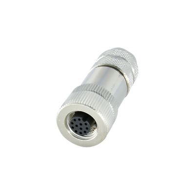 Montage Metall M12 wasserdichte Steckverbinder 12-poliger Stecker und Buchse verdrahtbar