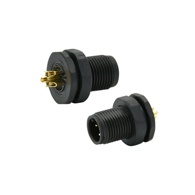 Industrieller M12 3 - 17 Pin A B Code Sensor Lötplatine Schraubgewinde M8 M12 Wandmontagestecker