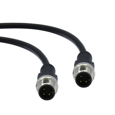 Anpassbarer Ip68 M12 Wasserdichter Stecker Outdoor Elektrokabel 3 Position Männlich Weiblich