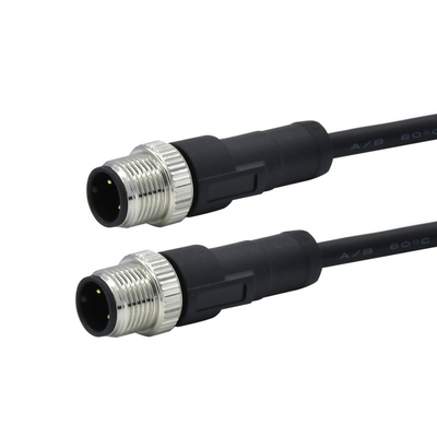 Anpassbarer Ip68 M12 Wasserdichter Stecker Outdoor Elektrokabel 3 Position Männlich Weiblich