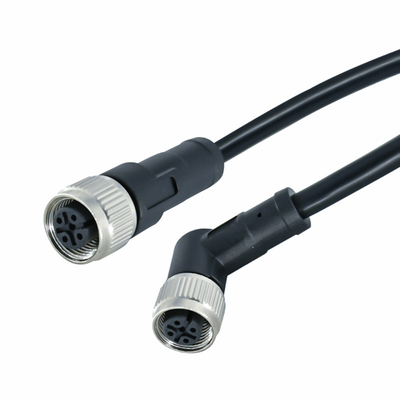 UV-Schutz M12-Kabelverbinder Umspritztes Kabel A Codierter 3-poliger Stecker, Buchse, IP68