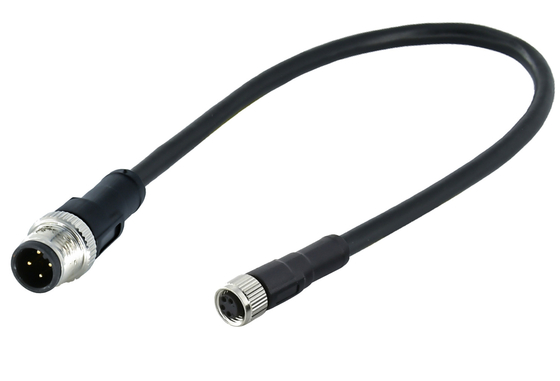 Runder m12 bis m8 3-12 Kontakte A-X-codierter Sensor für den Außenbereich, IP68-Kabelstecker, m12, m8, Autokabel
