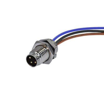 Wasserdichtes Verbindungsstück IP67 5A M8 2 - 19 Phosphor-Bronzen-Verbindungsstück-Anschluss der Stift24-20awg