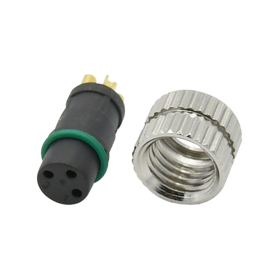 Nickel überzog Bewertungs-Temperaturspanne -40℃~+105℃ M8 4 PIN Connector 5A gegenwärtige