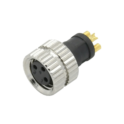 Nickel überzog Bewertungs-Temperaturspanne -40℃~+105℃ M8 4 PIN Connector 5A gegenwärtige