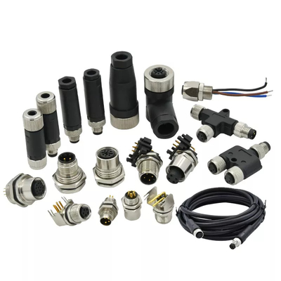 IP68 3 4 5 6 8 12 17 Pin A B D Code Männlich weiblich Kabelformung Gerade Signalplatte Wasserdichte Steckverbinder M8