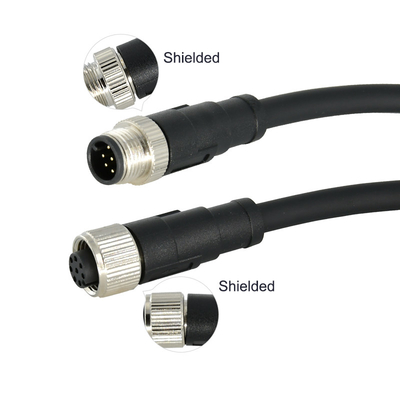 M12-Anschluss mit 8-Pin-wasserdichtem geformtem Steckkabel