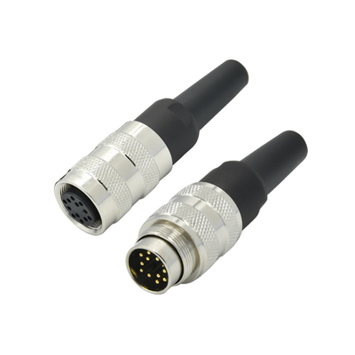 IP67 M16 wasserdichtes Steckverbinder mit PBT-Isolatormaterial und Kontaktplatte Au Gold/Gold