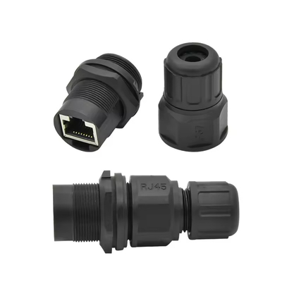 Cat6a RJ45 Kunststoff-Schließplattenanschlüsse für Cat6a-Ausrüstung Wasserdicht über Ethernet-LAN-Kabel Wasserdicht
