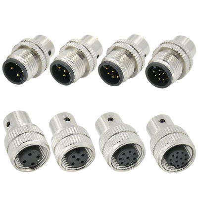 M12 Buchsenstecker, geschirmt, 3-17 polig, IP67 wasserdicht, DIN-Standard