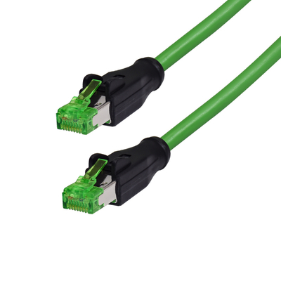 4A bewerteter M12-auf-RJ45-Steckverbinder, IP67 wasserdicht, Stecker/Buchse