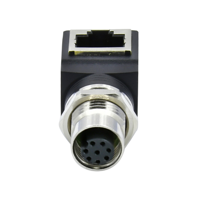 M12-auf-RJ45-Ethernet-Steckverbinder Stecker/Buchse IP67 wasserdicht 3-17 Pin