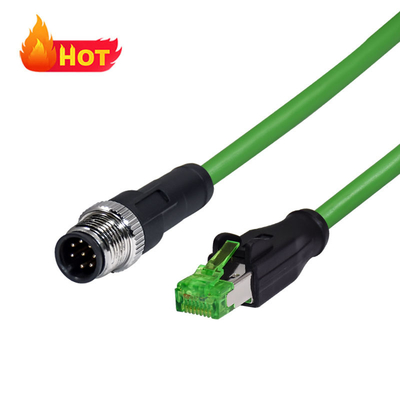 IP68 M12 X-Code auf RJ45 Cat6 Ethernet-Kabel 1 Meter