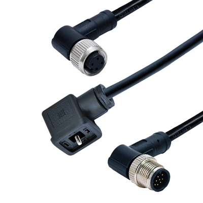 M12-Steckverbinder für Magnetventile, wasserdicht IP67, DIN 43650 A B C Typ