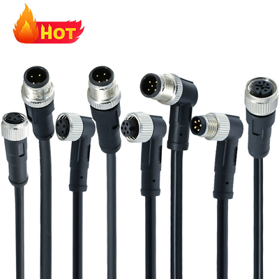 Rigoal M12 bis M8 Wasserdichte Verbindung von Mann zu Frau IP67 IP68 3-17 Pin