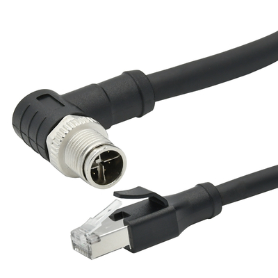 M12 X-Code auf RJ45 Cat6 Adapter 10 Gbps Wasserdicht IP67