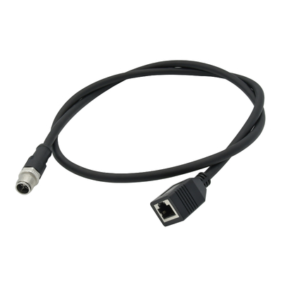 M12 X-Code auf RJ45 Cat6 Adapter 10 Gbps Wasserdicht IP67