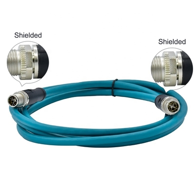 M12 Ethernet Kabel 4-polig 8-polig D X Code für Industriekamera Machine Vision