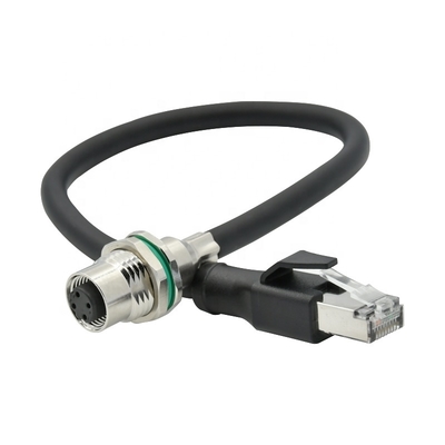 M12 Ethernet Kabel 4-polig 8-polig D X Code für Industriekamera Machine Vision