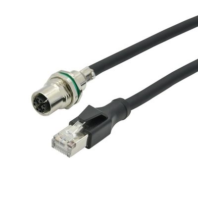 M12 Ethernet Kabel 4-polig 8-polig D X Code für Industriekamera Machine Vision